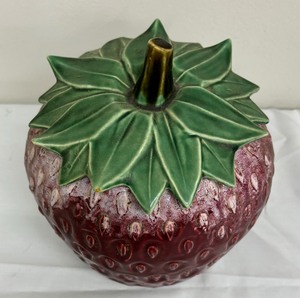 lot 54 image: Vintage McCoy Strawberry Cookie Jar