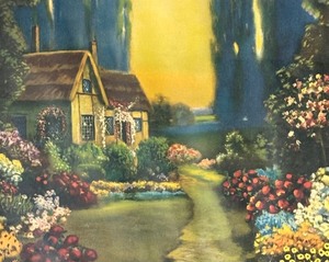 lot 92 image: The Boughs are Murmuring in the Breeze Framed Print by R. Atkinson Fox