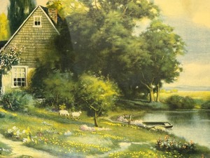 lot 112 image: Home Sweet Home Framed Vintage Print by R. Atkinson Fox