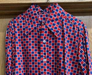 lot 99A image: Charming Checkered Vintage One of a Kind Handmade Button Up Shirt