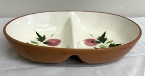 lot 201 image: Vintage Stangl Pottery Thistle Pattern Divided Dish
