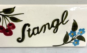 lot 222 image: Vintage Stangl Pottery Advertising  Collectors Sign