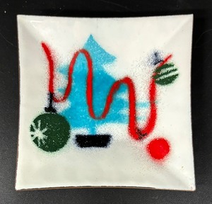 lot 245 image: Two Vintage Artisan Petite Enamel Plates by Brower