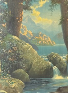 lot 253 image: Waterfall Framed Vintage Print by R. Atkinson Fox