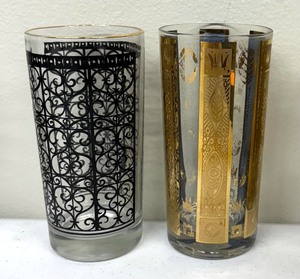 lot 260 image: 3 Vintage Georges Briard Tumblers and 7 Vintage Culver Tumblers