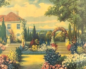 lot 267 image: Hearts Desire Framed Vintage Print by R. Atkinson Fox