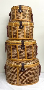 lot 6 image: Set of Four Decorative Nesting Baskets