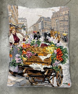 lot 275 image: Three Hand Crafted Nice Needlepoint Pillows