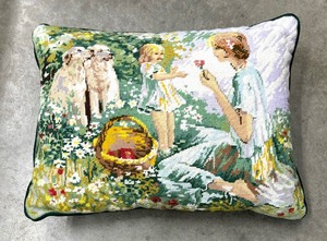 lot 276 image: Two Hand Crafted Needlepoint Pillows