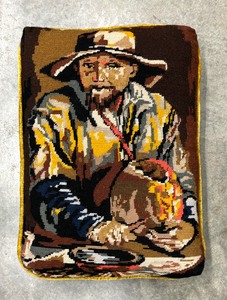 lot 47A image: Three Handcrafted Needlepoint Pillows