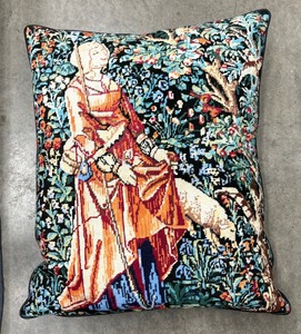 lot 31A image: Three Handcrafted Decorative Pretty Needlepoint Pillows