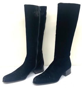 lot 191 image: Vintage Pretty Black Swede Tall PRADA Boots