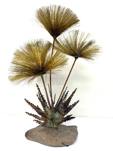 lot 193 image: Vintage Tabletop John Steck 1960s Brutalist Desert Flower Sculpture