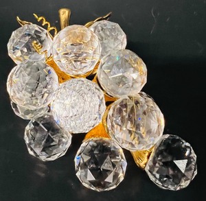 lot 187 image: Retired Swarovski Silver Crystal Grapes  Swarovski Crystal Grape Bunch