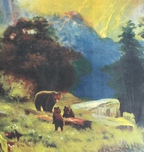 lot 309 image: High Up in the Mountains Framed Vintage Print by R. Atkinson Fox