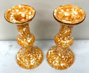 lot 313 image: Stangl Pottery Town and Country Candle Holders