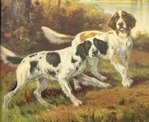lot 320 image: On The Scent Framed Vintage Print by R. Atkinson Fox