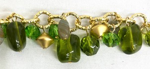 lot 332 image: Gorgeous Green Beaded Bracelet