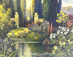 lot 344 image: Secret Garden Framed Vintage Print by R. Atkinson Fox