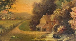 lot 350 image: Original Oil on Canvas Painting