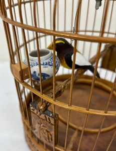 lot 88 image: Vintage Asian Style Bamboo Bird Cage