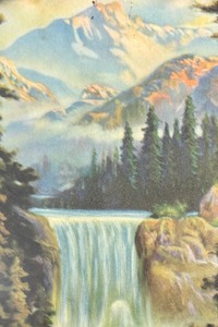 lot 362 image: Waterfall Framed Print by R. Atkinson Fox