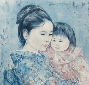 lot 391 image: Mother & Child Print by Edna Hibel