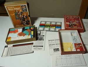 lot 236 image: Vintage Board Games...1969 Hasbro The World Of Wall Street NBC Game, 1967 3M Bookshelf Board Game Facts In Five