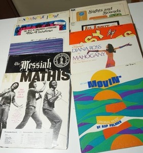 lot 244 image: Vintage Record Albums...Johnny Mathis The Heart of a Woman Vinyl LP, Movin Original Music by Hap Palmer LP, DIANA ROSS Vinyl LP Touch Me In The Morning Korky Label LP, Diana Ross Mahogany and More
