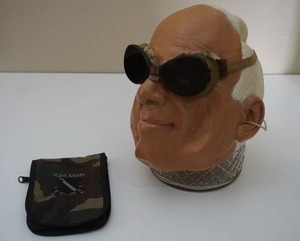lot 18 image: Military WWI WWII United States Pilot Fur-Lined Aviator Sun Goggles wDark Green Lens RARE ...