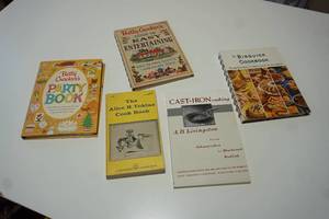 lot 103 image: Collectible Cookbooks Etc.Cast-Iron Cooking, Betty Crockers Entertaining Guide and Party Book Etc.
