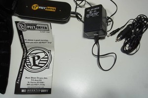 lot 127 image: PEET Portable 2-Shoe Electric Dryer with Vehicle Power Adapter