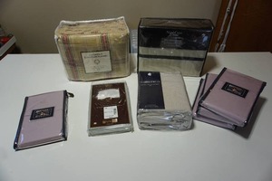 lot 156 image: ALL NEW in Package Bed Linen...American Living, Luxurious European Flannel Spread FULL, Northcrest KING Sheet Set...