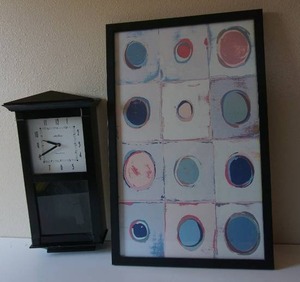 lot 175 image: MODEL 1513 TAOS Seth Thomas GENERAL TIME CORP Mantle Clock, Andrzej Wroblewski-Style Art