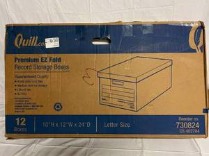 12 Permium EZ Fold Record Storage Boxes