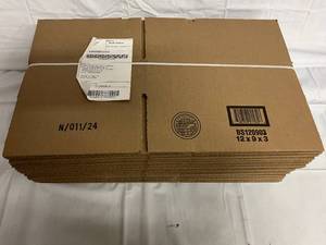 12 x 9 x 3 Cardboard Boxes - 25ct