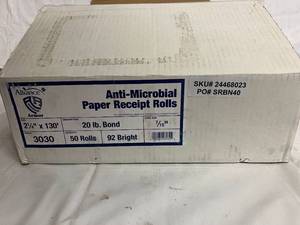 50 Rolls of Anti-Microbial Paper Receipt Rolls