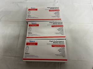 3 Packs of Sysco Classic Nitrile Gloves - XL