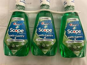 3 Bottles of Crest Scope Anti-Cavity Mouth Wash