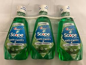 3 Bottles of Crest Scope Anti-Cavity Mouth Wash