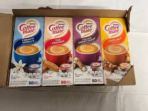 4 x 50 Packs of Coffee Mate Variety Creamer