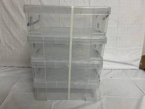 4 Clear 8.1L Storage Bins
