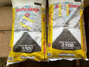 2 Bags of Safe Step 3300 Rock Salt Ice Melter