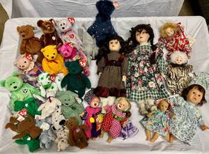 Dolls, Beanie Bears, Beanie Dolls, Beanie Clowns