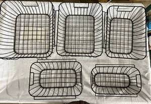 Set of 5 Metal Baskets