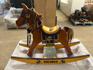 Viking Themed Wooden Rocking Horse