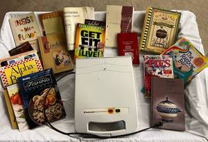 Family Waffle Maker & Assortment of Cookbooks