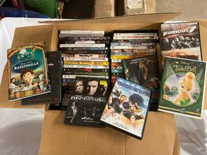 Box Full Of Wide Assortment of DVDs