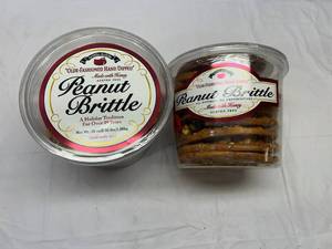 2x 38oz Tubs Olde-Fashoned Hand Dipped Peanut Brittle