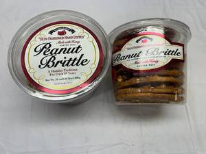 2x 38oz Tubs Olde-Fashoned Hand Dipped Peanut Brittle